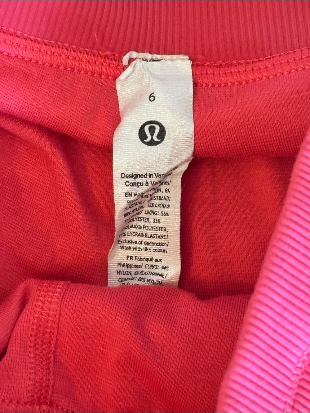 Lululemon Dance Studio Pant Red Size 6 Lightweight Athletic Jogger Casual - Picture 5 of 6
